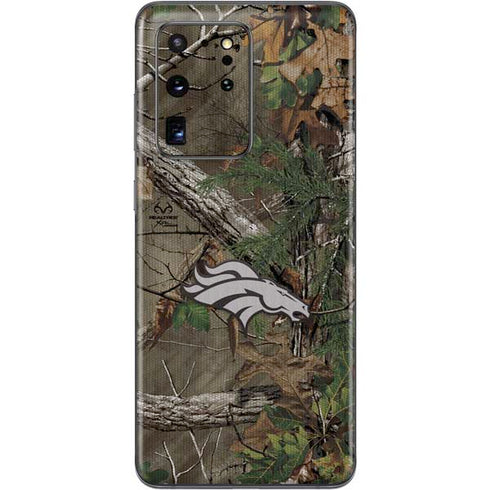 NFL Denver Broncos Realtree Xtra Green Camo Galaxy S20 Ultra 5G Skin